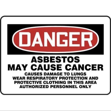 Accuform OSHA DANGER SAFETY SIGN ASBESTOS MCAW128XL MCAW128XL